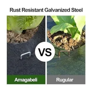 Amagabeli Estacas de jardín galvanizadas de 6 pulgadas_4