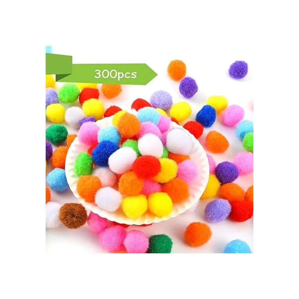 Caydo 400 piezas 300 pompones surtidos de 1 pulgada con_2