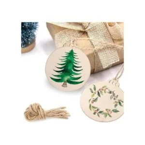 OurWarm 50 piezas de rebanadas de madera natural de 3.5_5