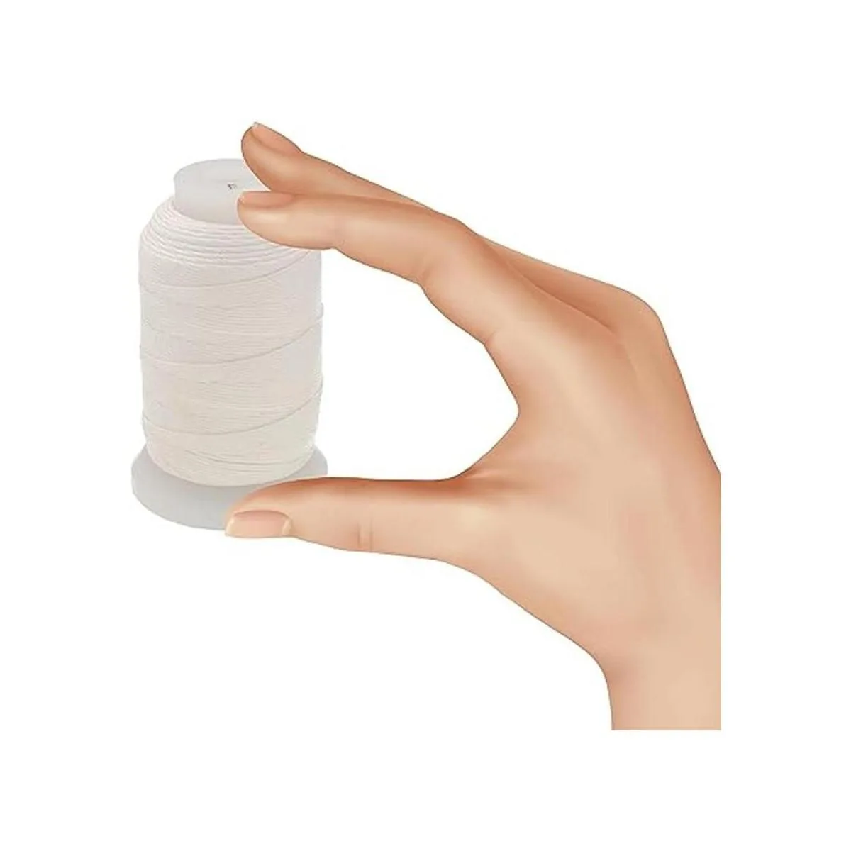 The Beadsmith Cordón de seda pura color blanco tamaño F_4