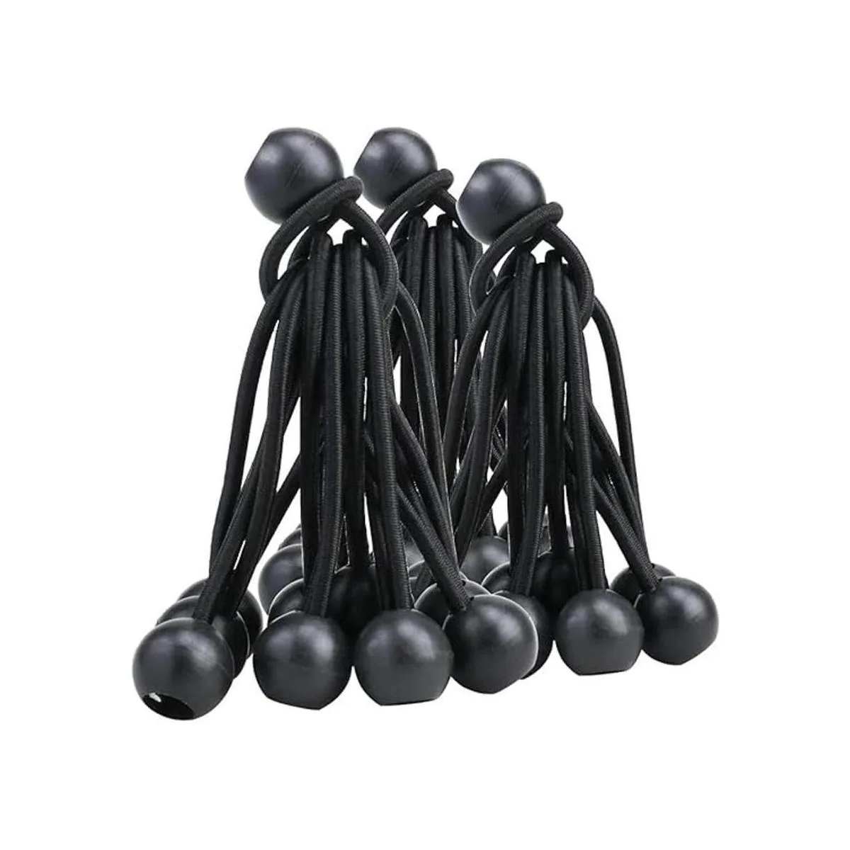 AOPRIE Pack de 30 bolas elásticas bolas negras_6