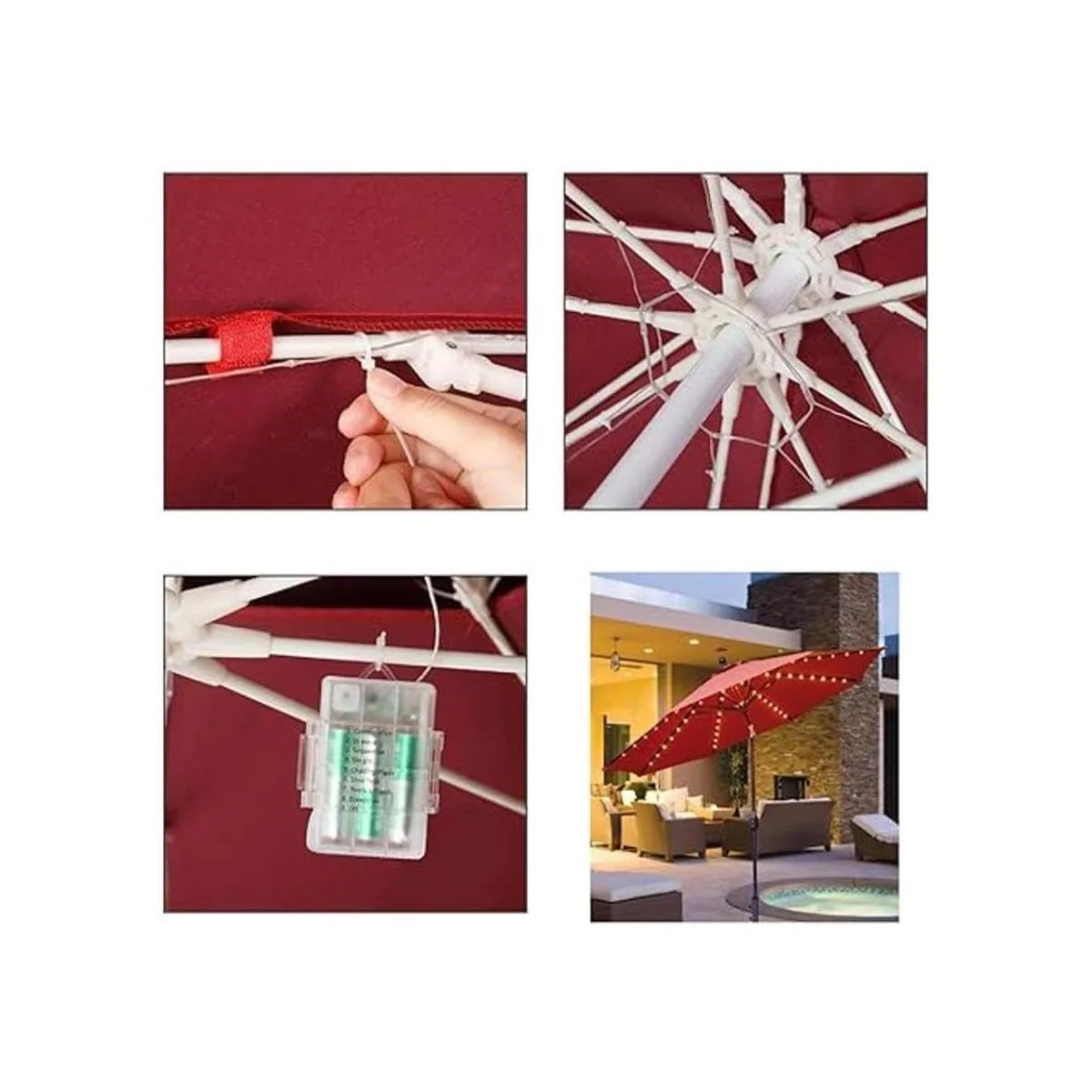 Luces de sombrilla de patio 8 modos de iluminación 104_3