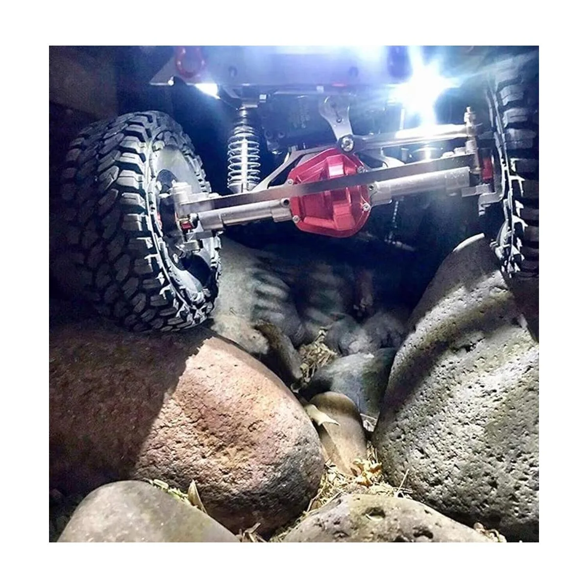 Eje delantero y trasero de aluminio para 110 RC Rock_6