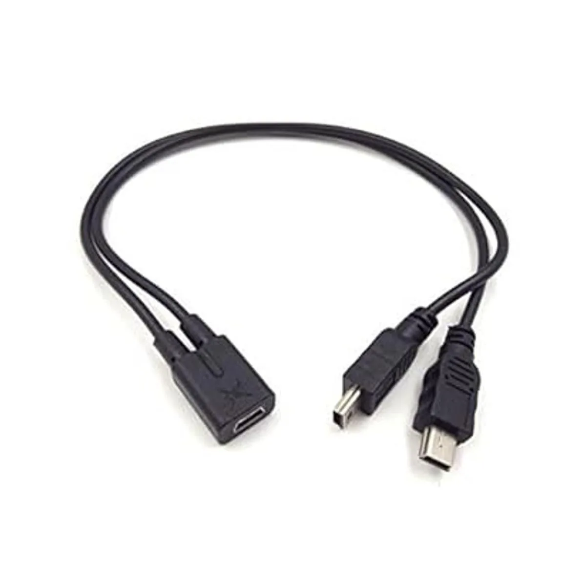 Cable divisor mini USB 1 a 2 Y Haokiang 1 pies11.8 in_2