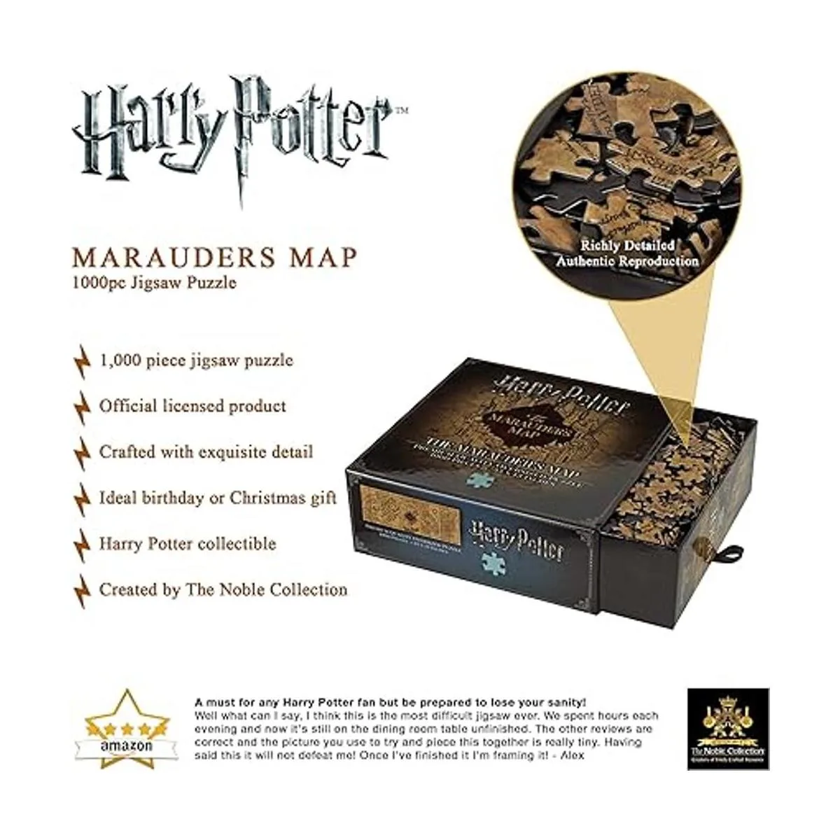 The Noble Collection Rompecabezas de mapa de merodeador de_3