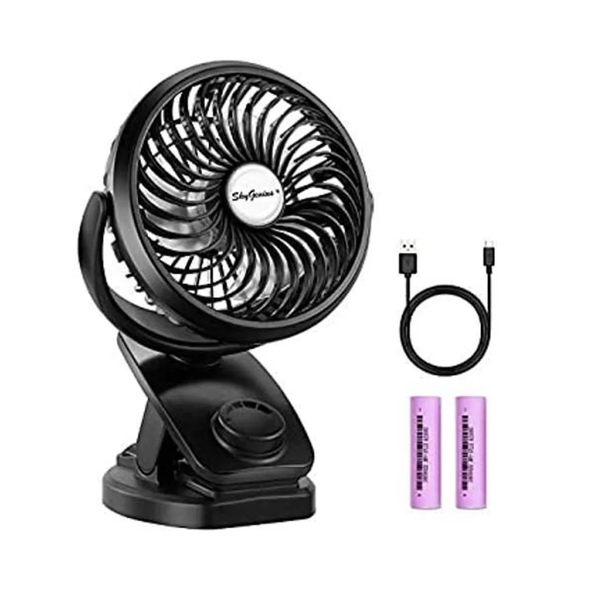 SkyGenius Ventilador de escritorio recargable con clip a_1