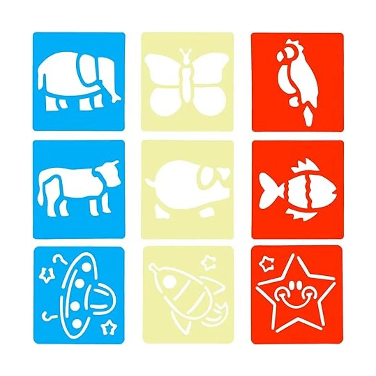 Plantillas de dibujo paquete de 54 plantillas de plástico_6