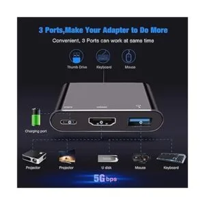 Switch HDMI adaptador Hub dock 4K USB tipo C a HDMI_2