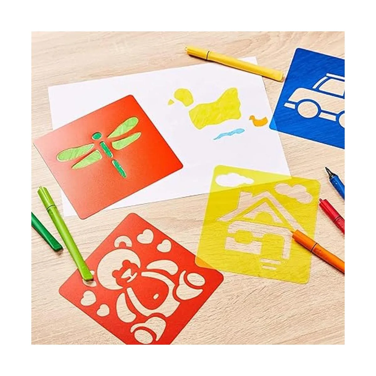 Plantillas de dibujo paquete de 54 plantillas de plástico_3