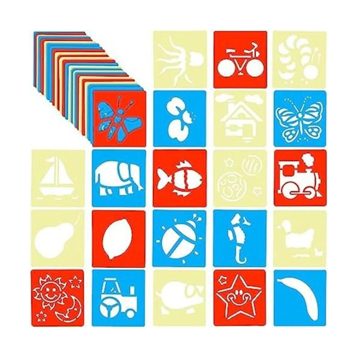 Plantillas de dibujo paquete de 54 plantillas de plástico_1