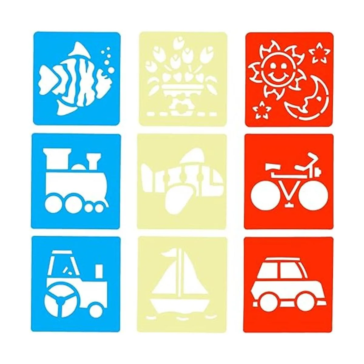 Plantillas de dibujo paquete de 54 plantillas de plástico_7