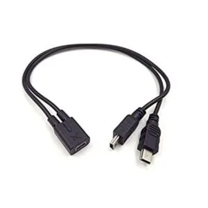 Cable divisor mini USB 1 a 2 Y Haokiang 1 pies11.8 in_1