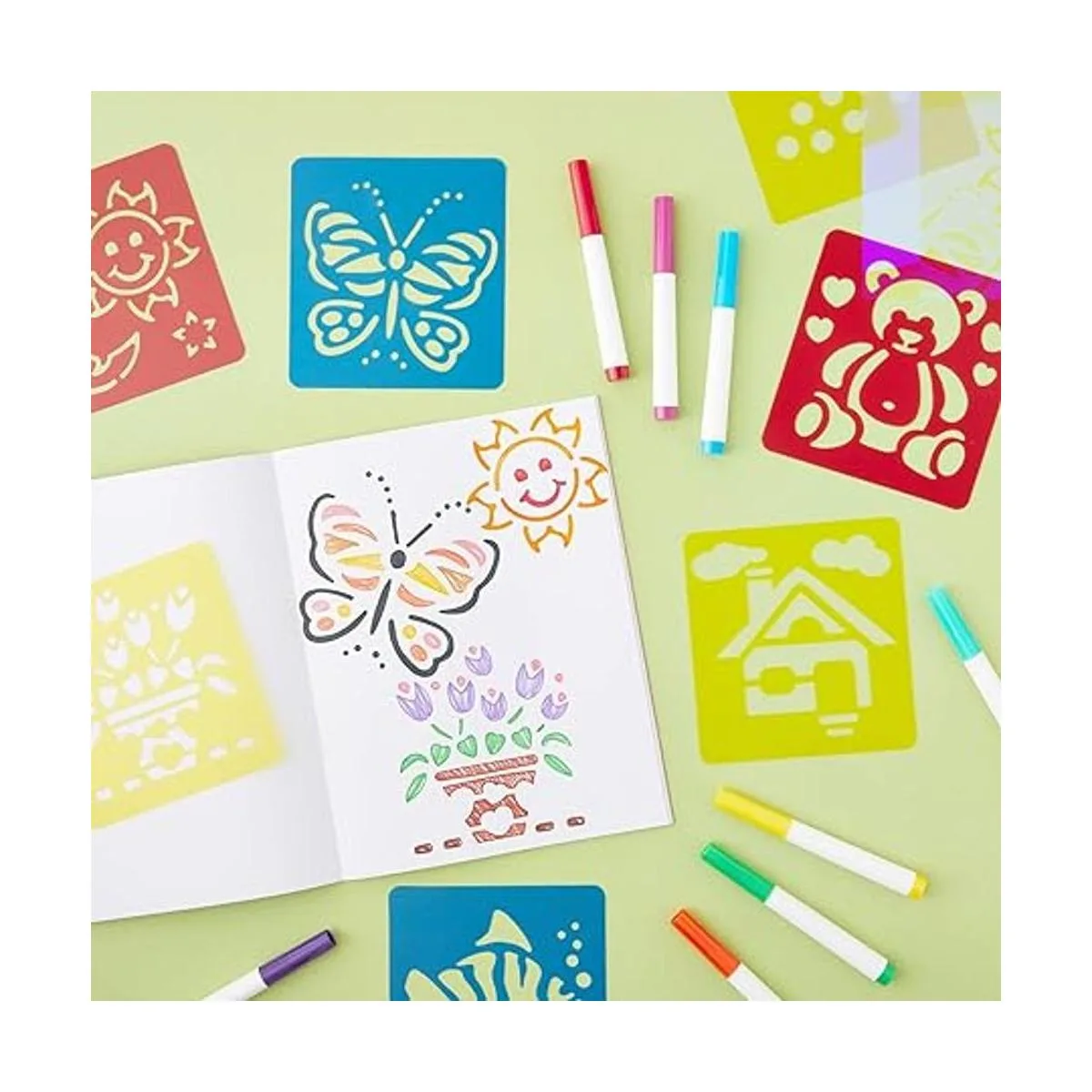 Plantillas de dibujo paquete de 54 plantillas de plástico_2