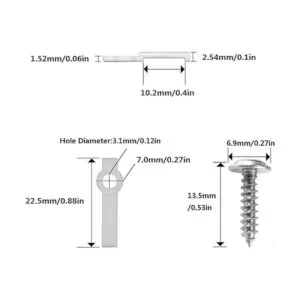 Paquete de 100 soportes de montaje de tira LED pinzas_2