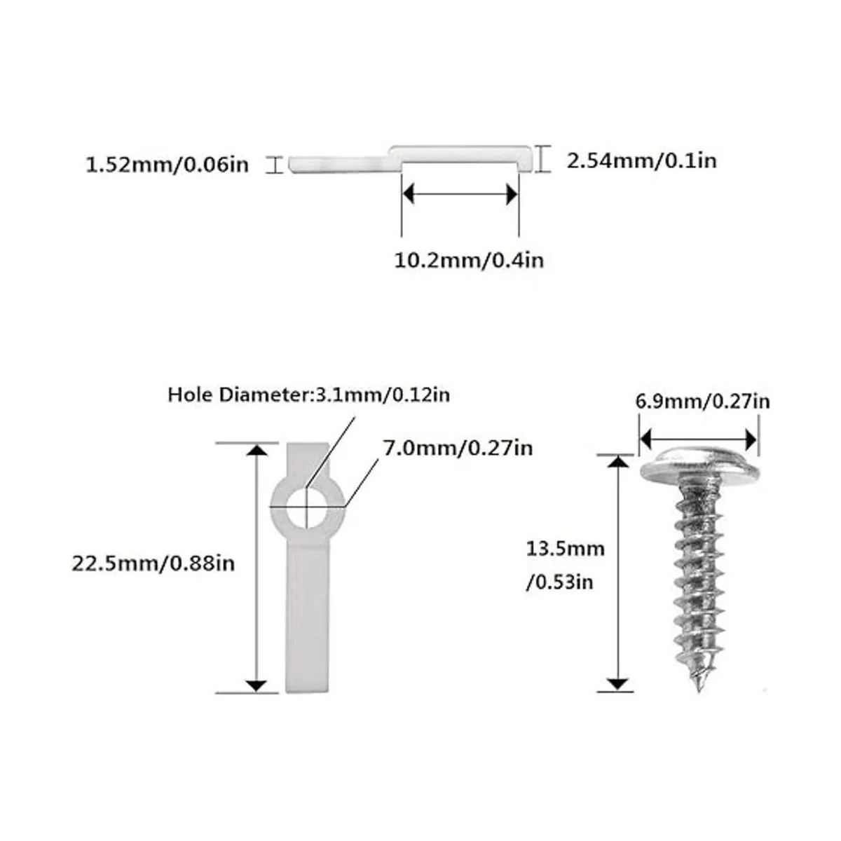 Paquete de 100 soportes de montaje de tira LED pinzas_2