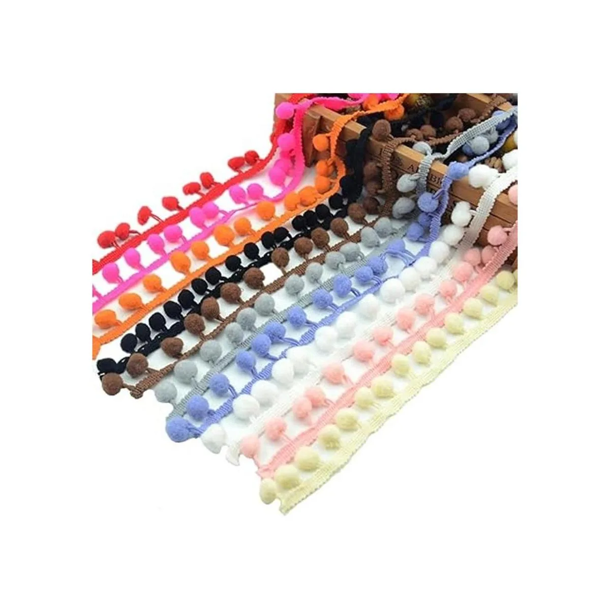 Cinta de costura bordada con borlas de encaje para_3