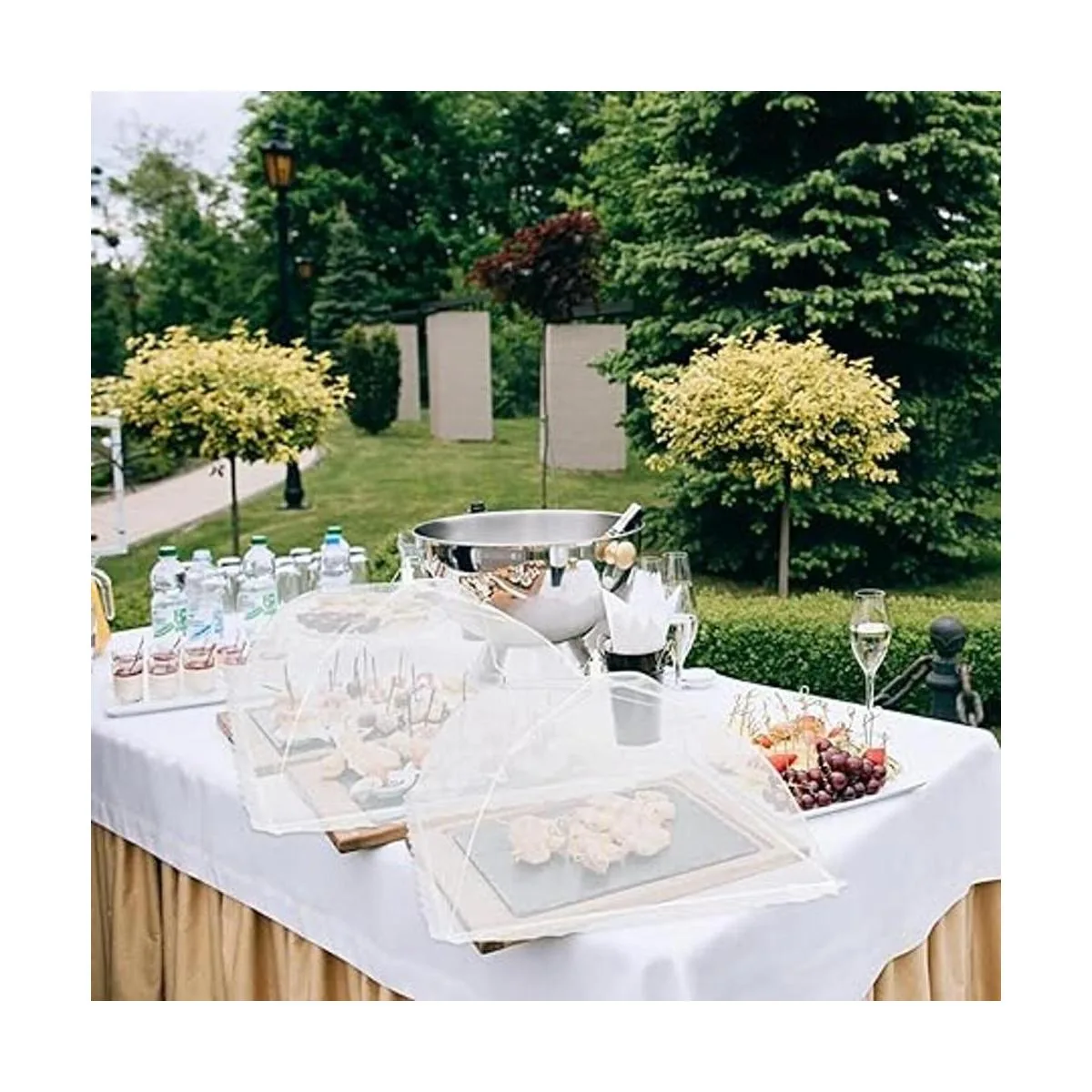 FOOEN Paquete de 6 fundas de malla para picnic al aire_3