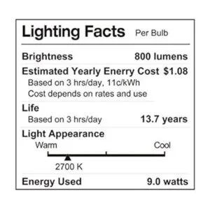 LUNO Bombilla LED A19 no regulable 9.0 W equivalente a_5