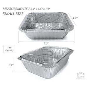 Paquete de 55 sartenes pequeñas de aluminio con tapas_4