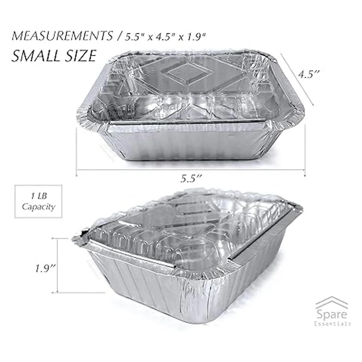 Paquete de 55 sartenes pequeñas de aluminio con tapas_4