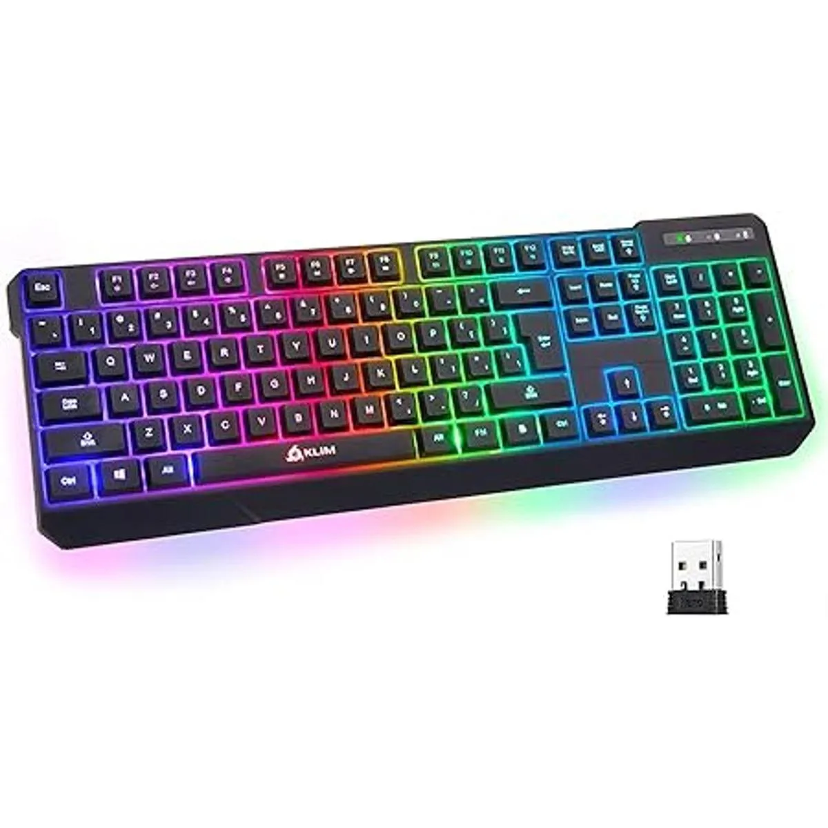 KLIM Chroma Teclado inalámbrico para juegos RGB versión_1