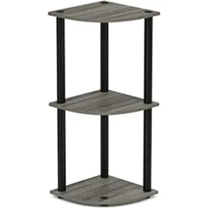 Furinno TurnnTube Estantería esquinera de 3 niveles_1