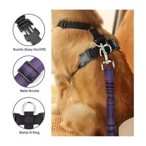 Lukovee arnés de seguridad para perro con cinturón de_5