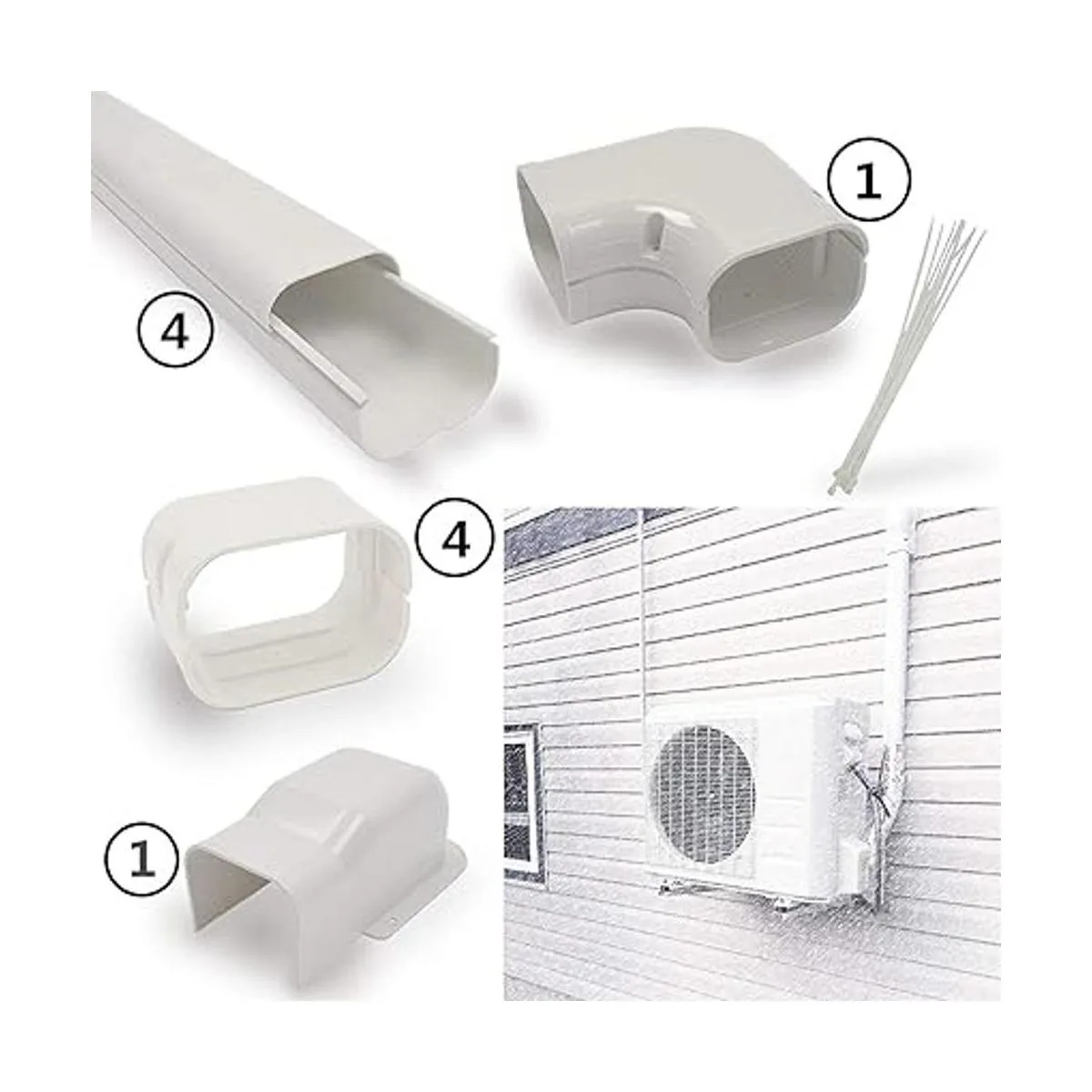 Kit de cubierta decorativa de PVC de 4 pulgadas y 14 pies_2