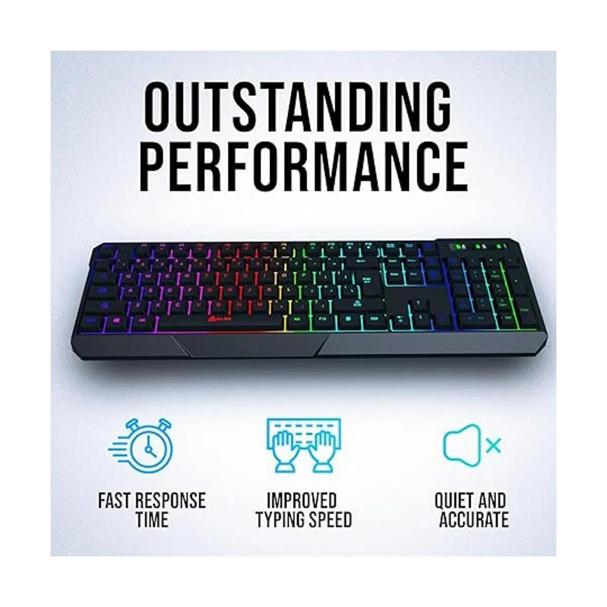 KLIM Chroma Teclado inalámbrico para juegos RGB versión_4