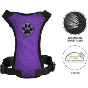 Lukovee arnés de seguridad para perro con cinturón de_3