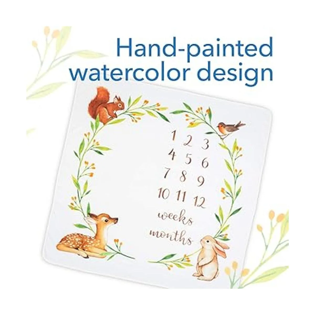 Manta de hitos mensual para bebé Woodland regalos para_2