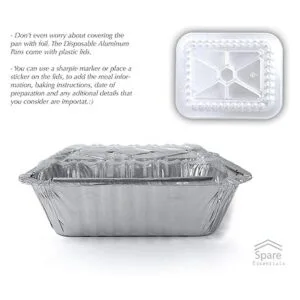 Paquete de 55 sartenes pequeñas de aluminio con tapas_3