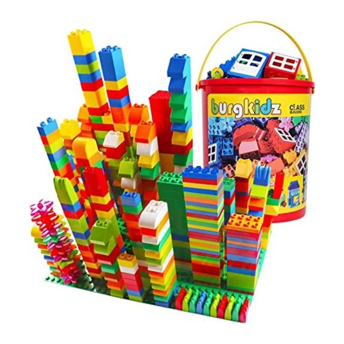 Juego de bloques de construcción grandes 214 piezas de_1