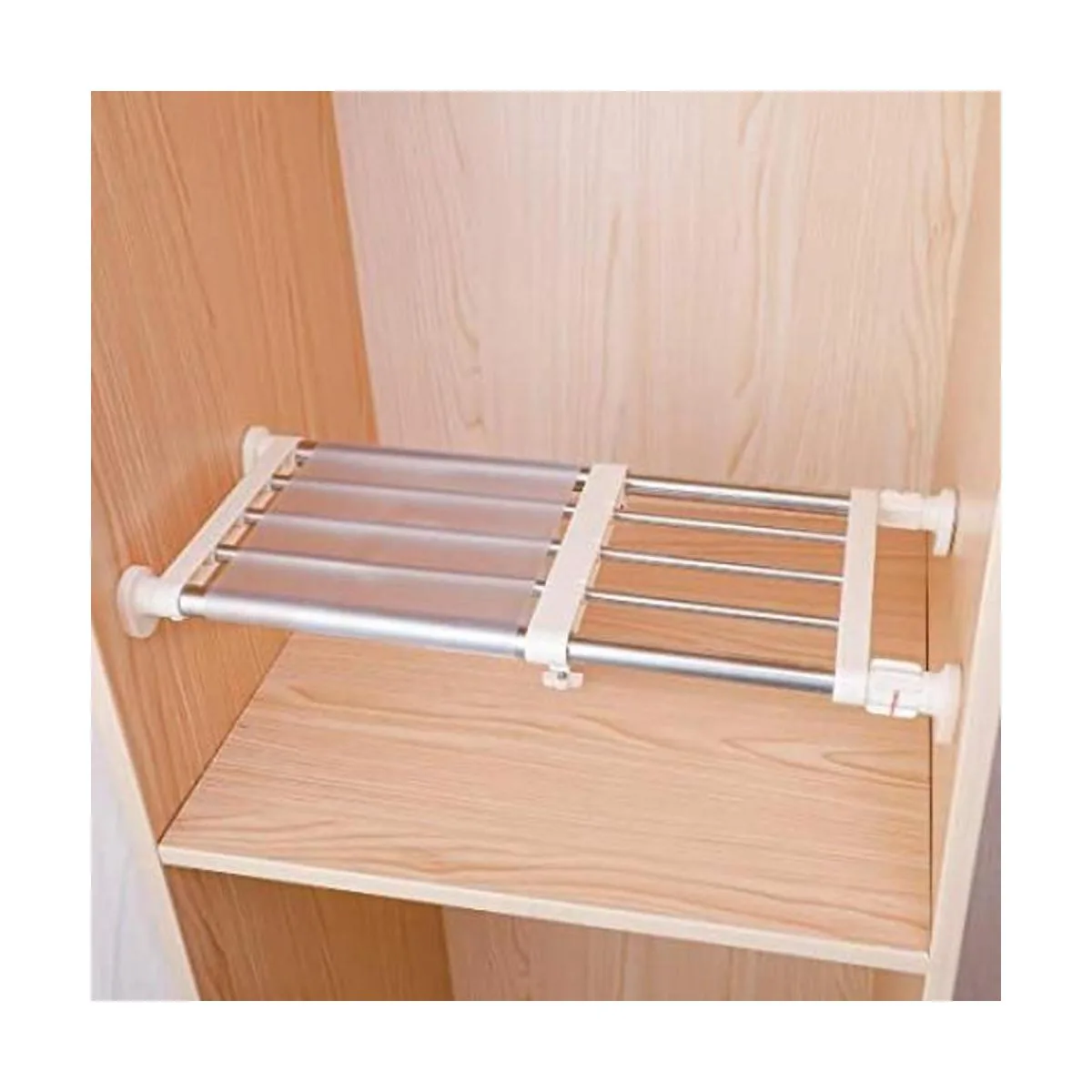 Hershii Estantería y barra extensible para armarios_1