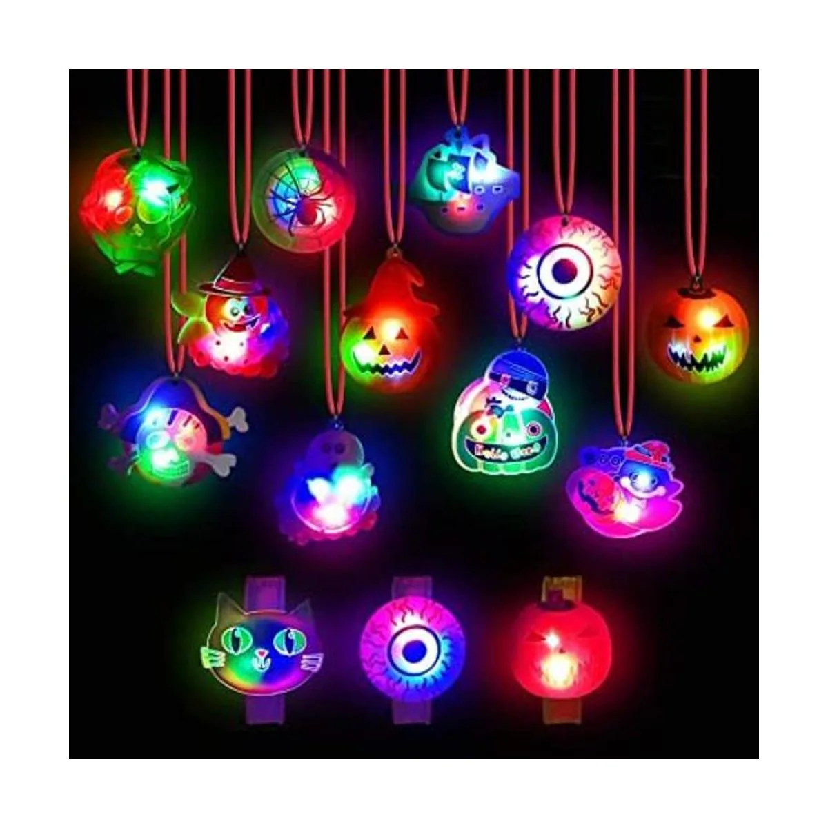 Luces de Halloween 24 piezas de collar LED de Halloween_1