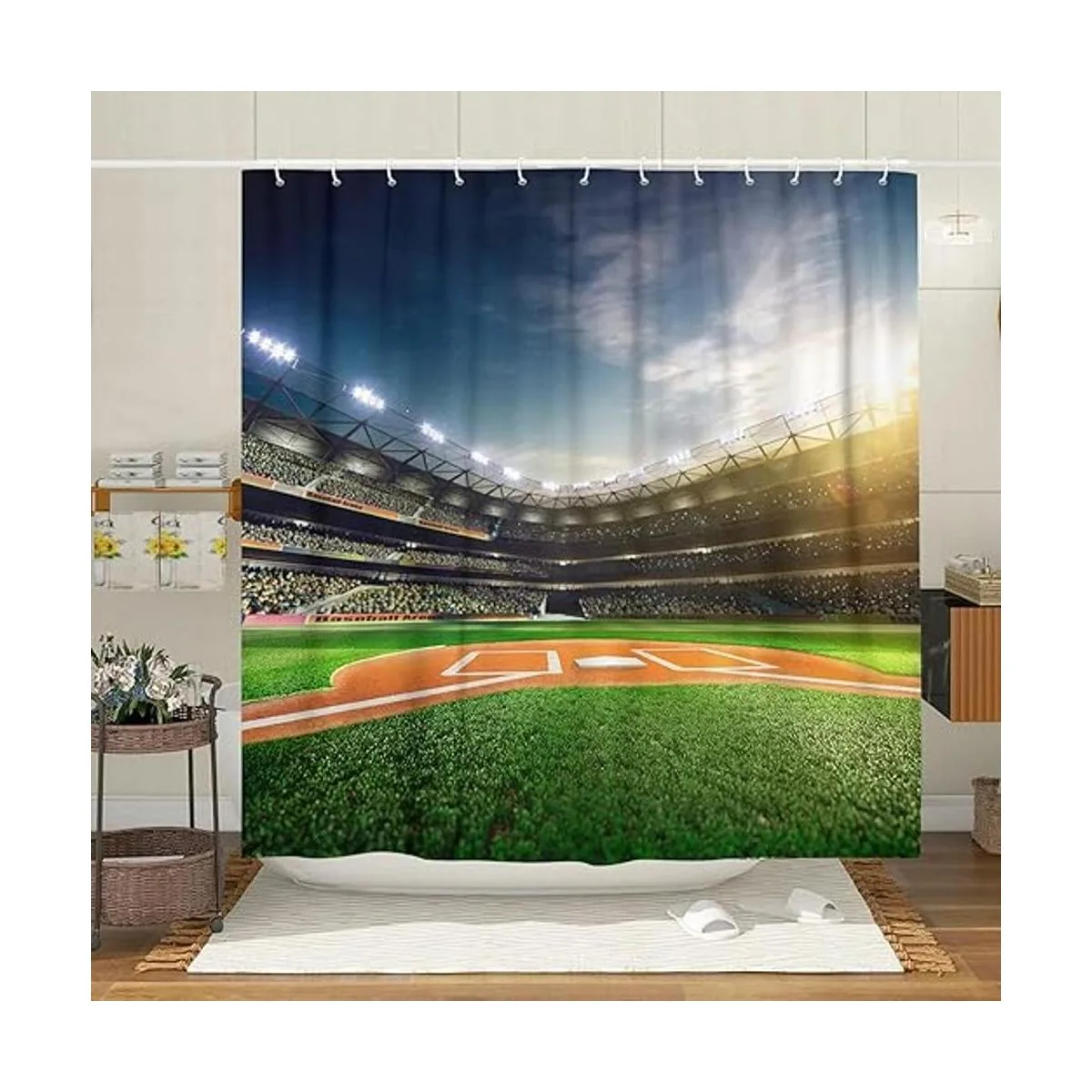 DYNH Cortina de ducha de campo deportivo profesional de_3