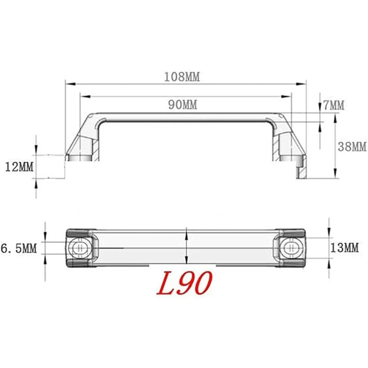 Boeray Juego de 2 piezas de ranura de perfil de extrusión_4