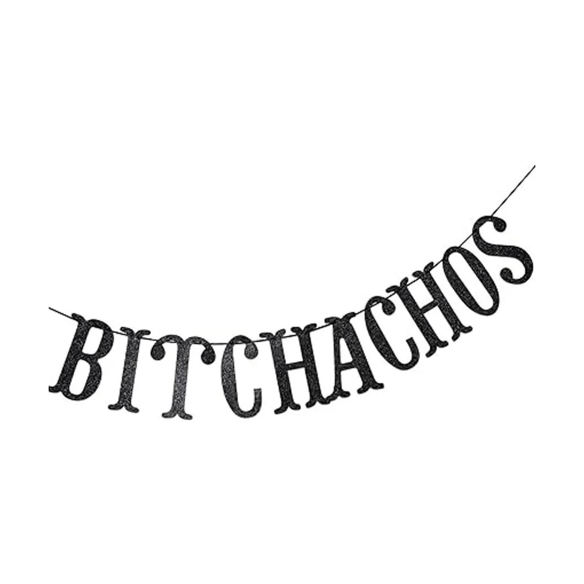 Adios Bitchachos Banner con purpurina negra para ir a la_6