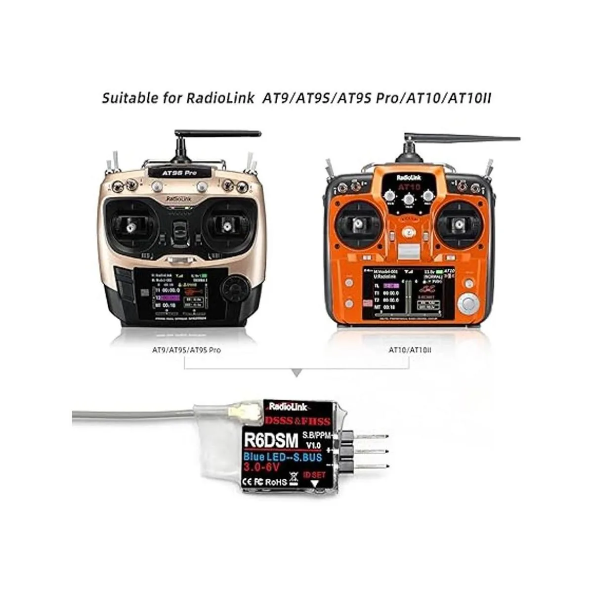 Radiolink R6DSM Receptor Micro RC de 2.4 GHz SBUSPPM de_2