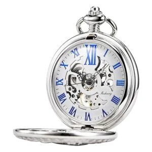 TREEWETO Reloj de bolsillo mecánico antiguo para hombre y_3