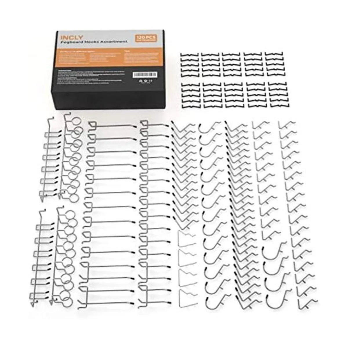 Incly Juego de ganchos para tablero herramientas y_1