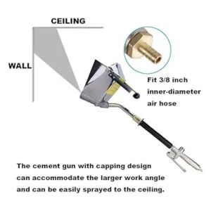 Ouya Pistola neumática de mortero de cemento con cubierta_2