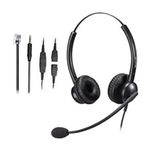 Auriculares de oficina con conector RJ9 para teléfono_1