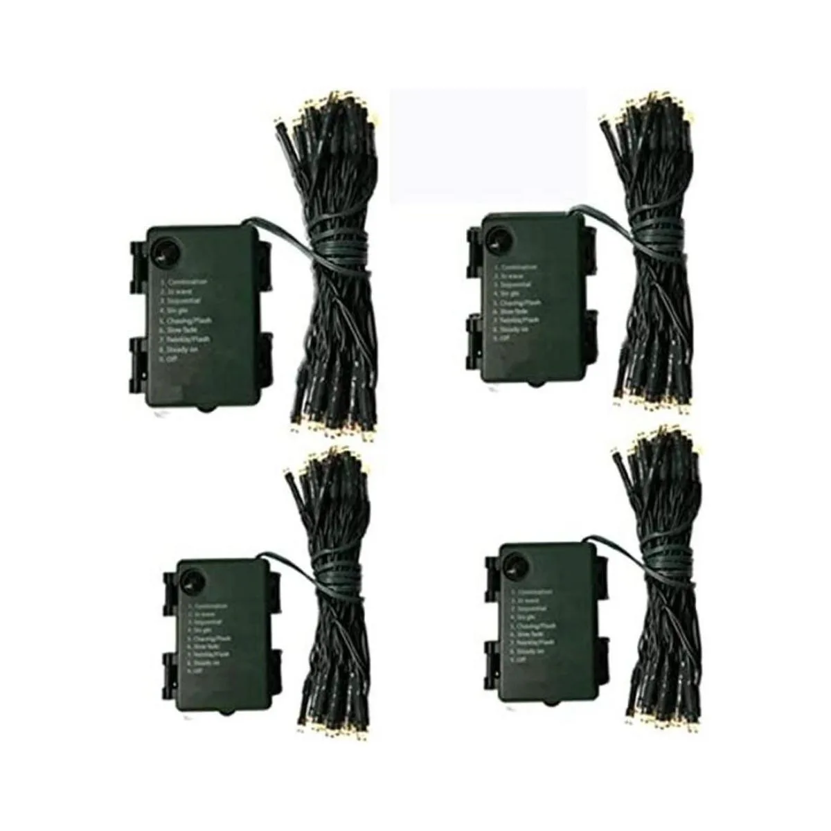 Paquete de 4 luces para árbol de Navidad al aire libre con_1