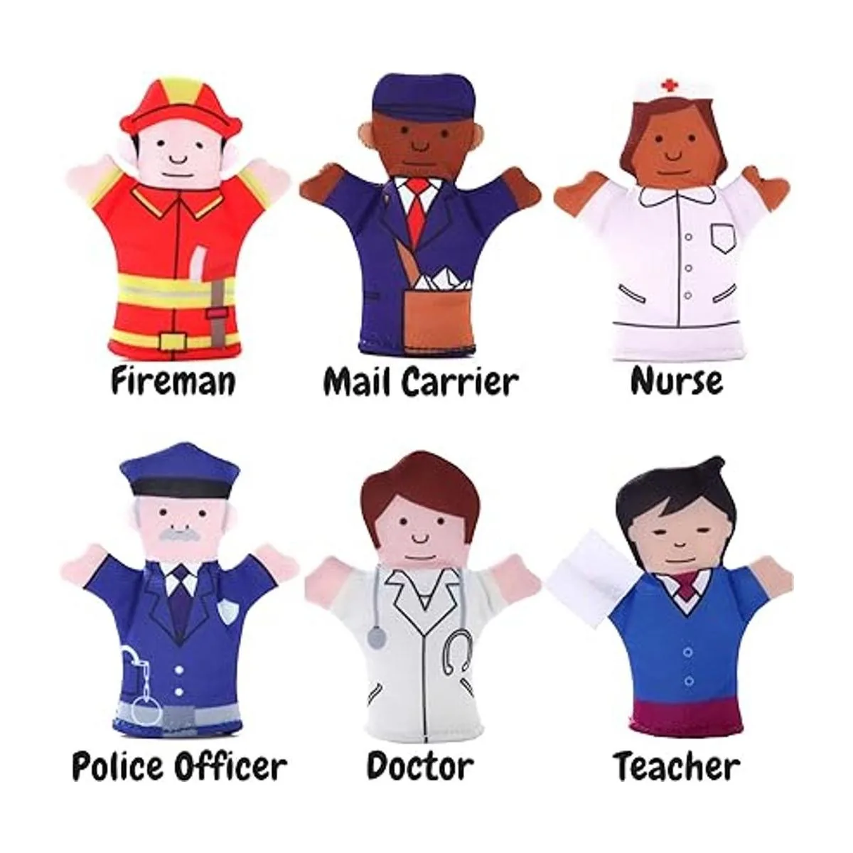 Happy Helpers Finger Puppets Juego de 12 piezas enseña y_3