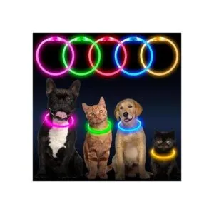 HiGuard Collar de perro LED recargable por USB collar de_2