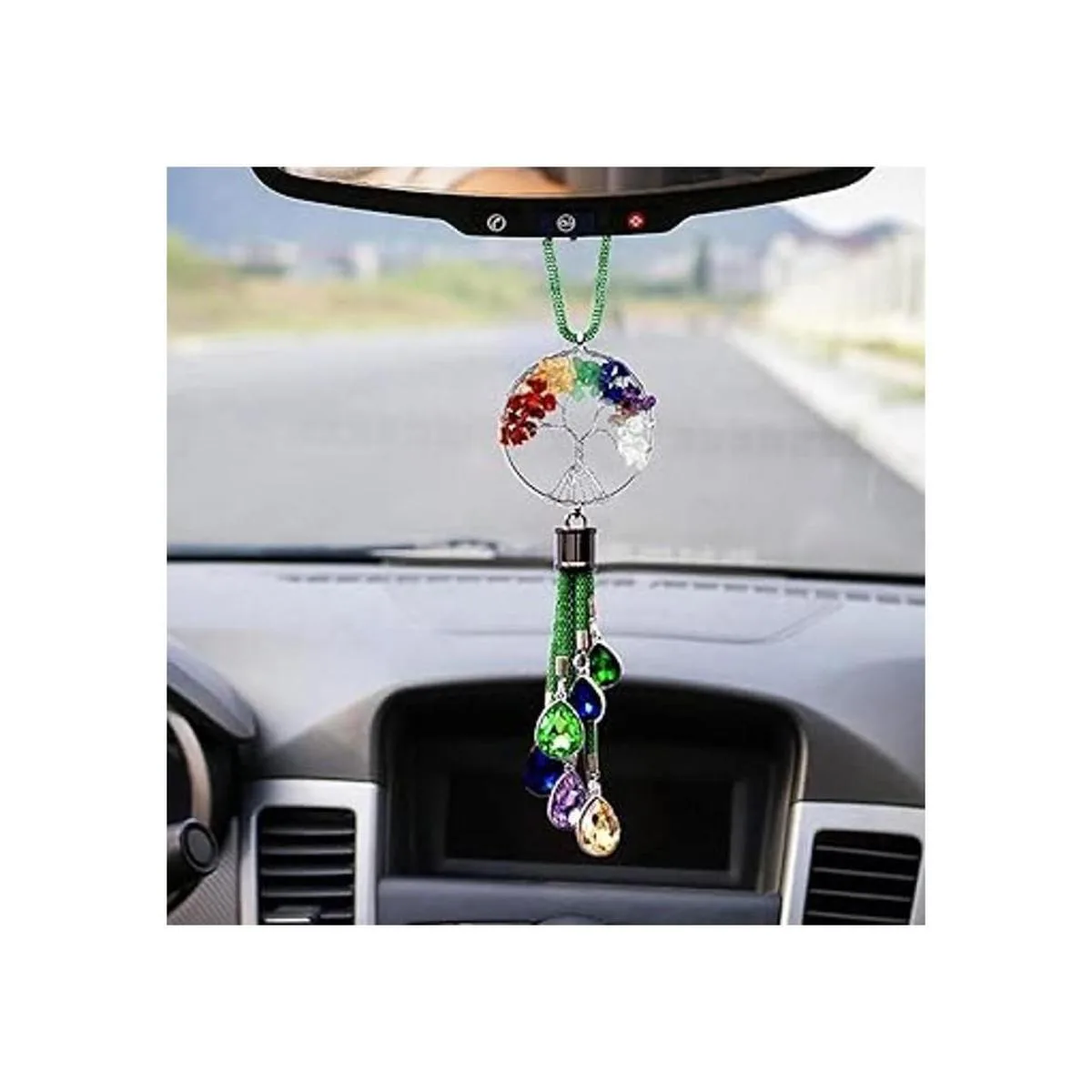 Eshiny Colgante para coche diseño de árbol de la vida_6