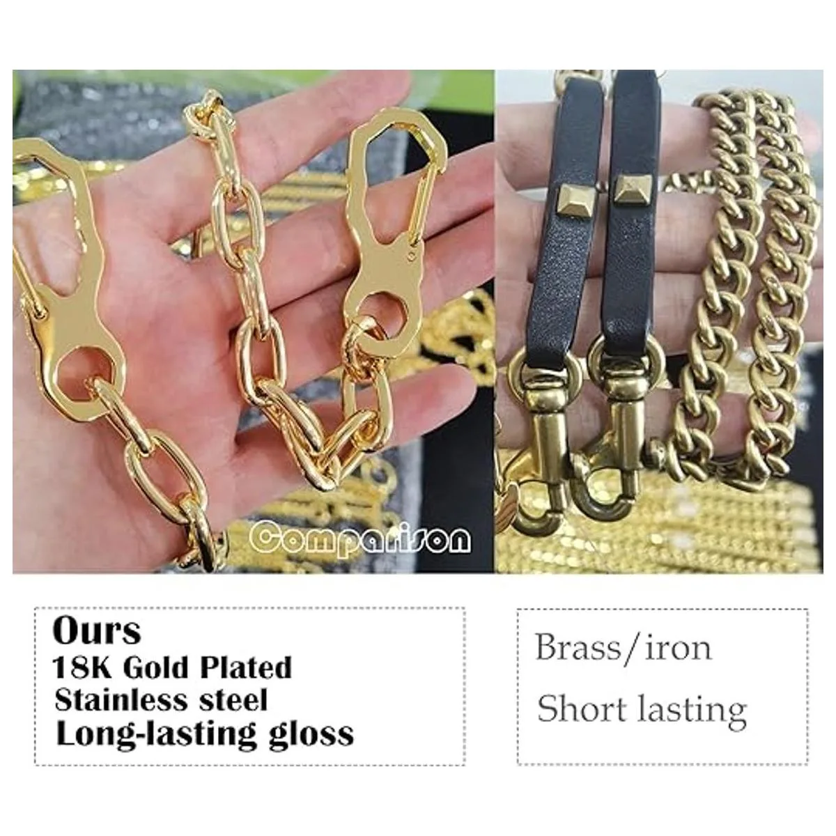 Cinturón de acero inoxidable dorado de 18 quilates de_3