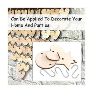 Glarka 240 piezas 12 pulgadas estrellacorazón de madera_7