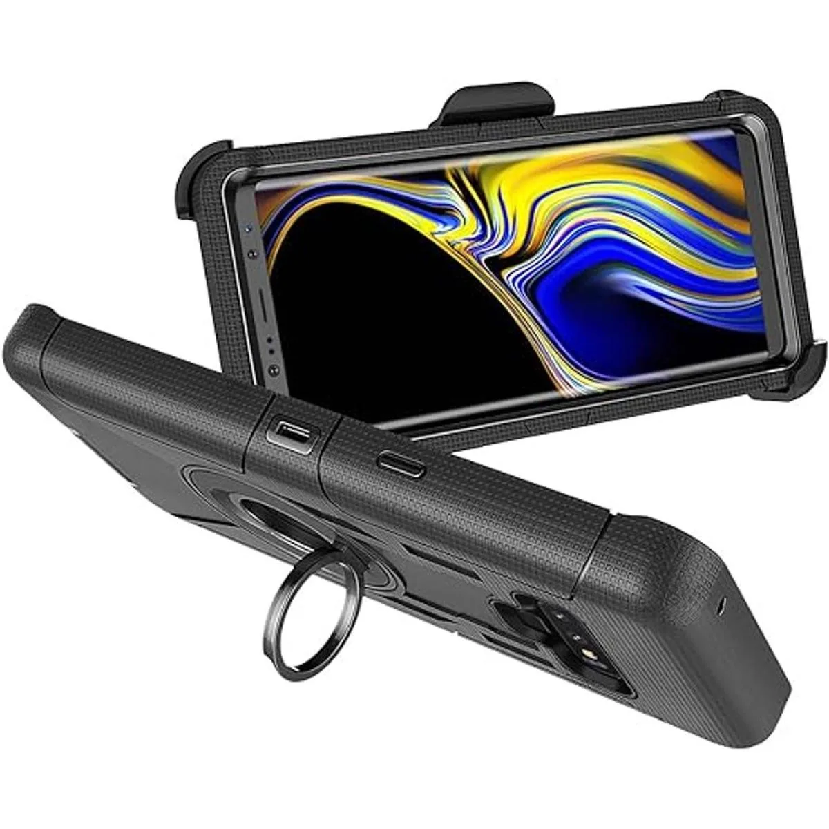 Fingic Funda protectora híbrida 4 en 1 para Samsung Note_4